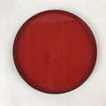 Japanese Lacquered Wooden Serving Tray Vtg Round Red Black Obon Wajima-nuri L66