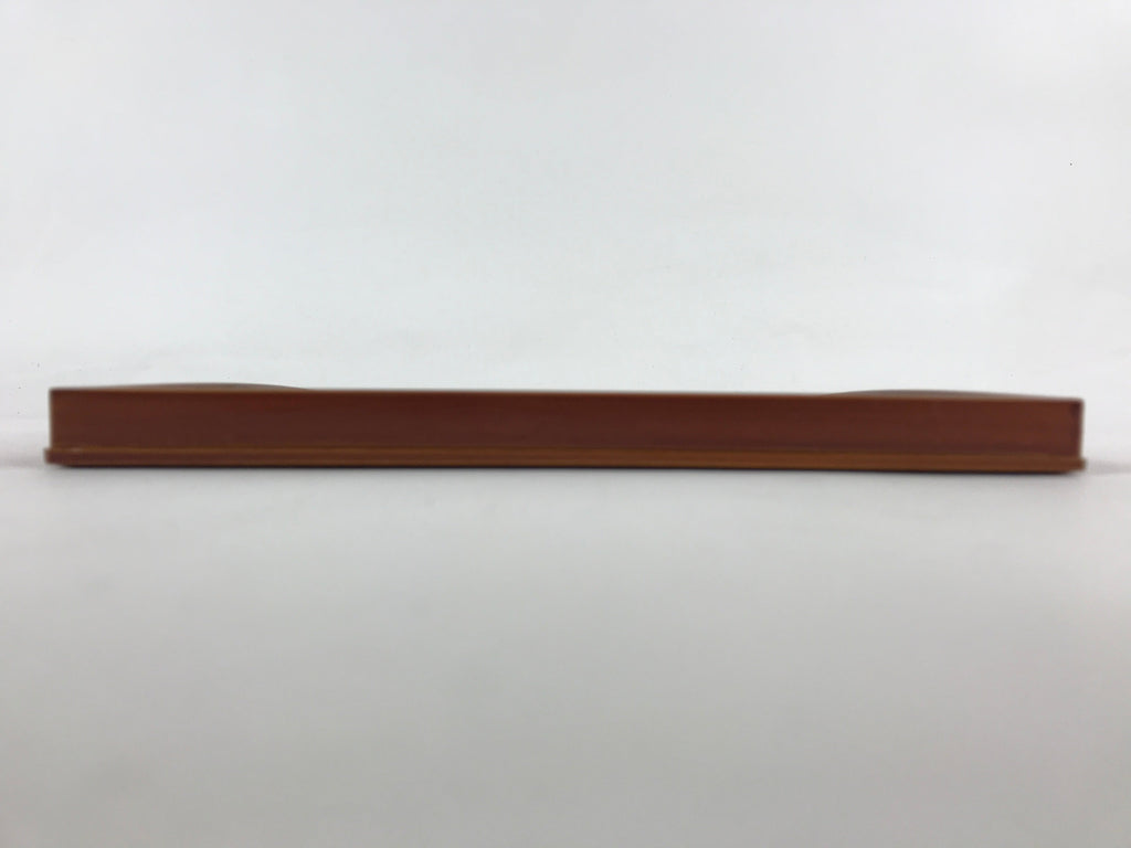 Japanese Lacquered Wooden Serving Tray Vtg Shunkei Obon Brown Square UR877
