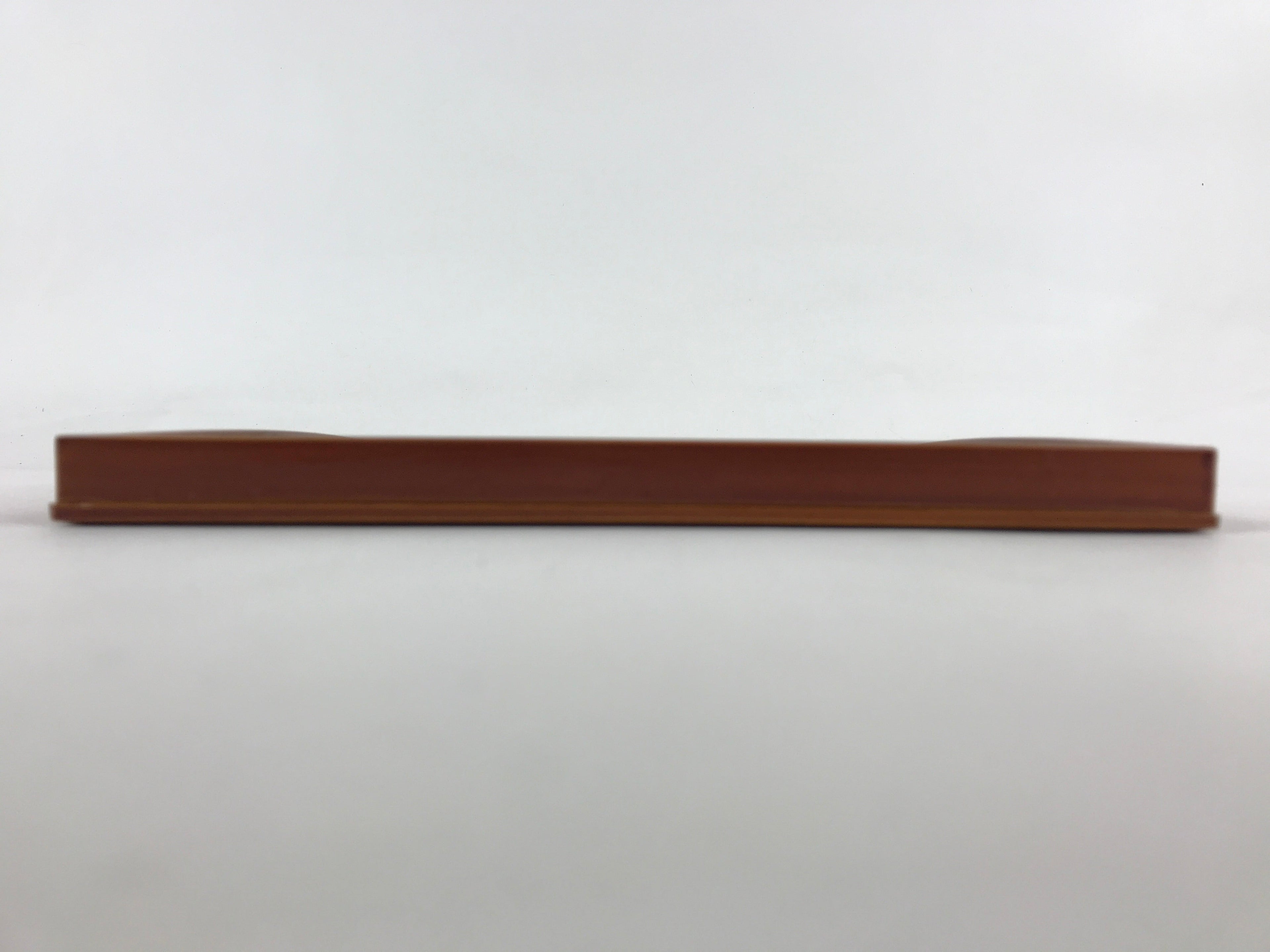 Japanese Lacquered Wooden Serving Tray Vtg Shunkei Obon Brown Square UR877