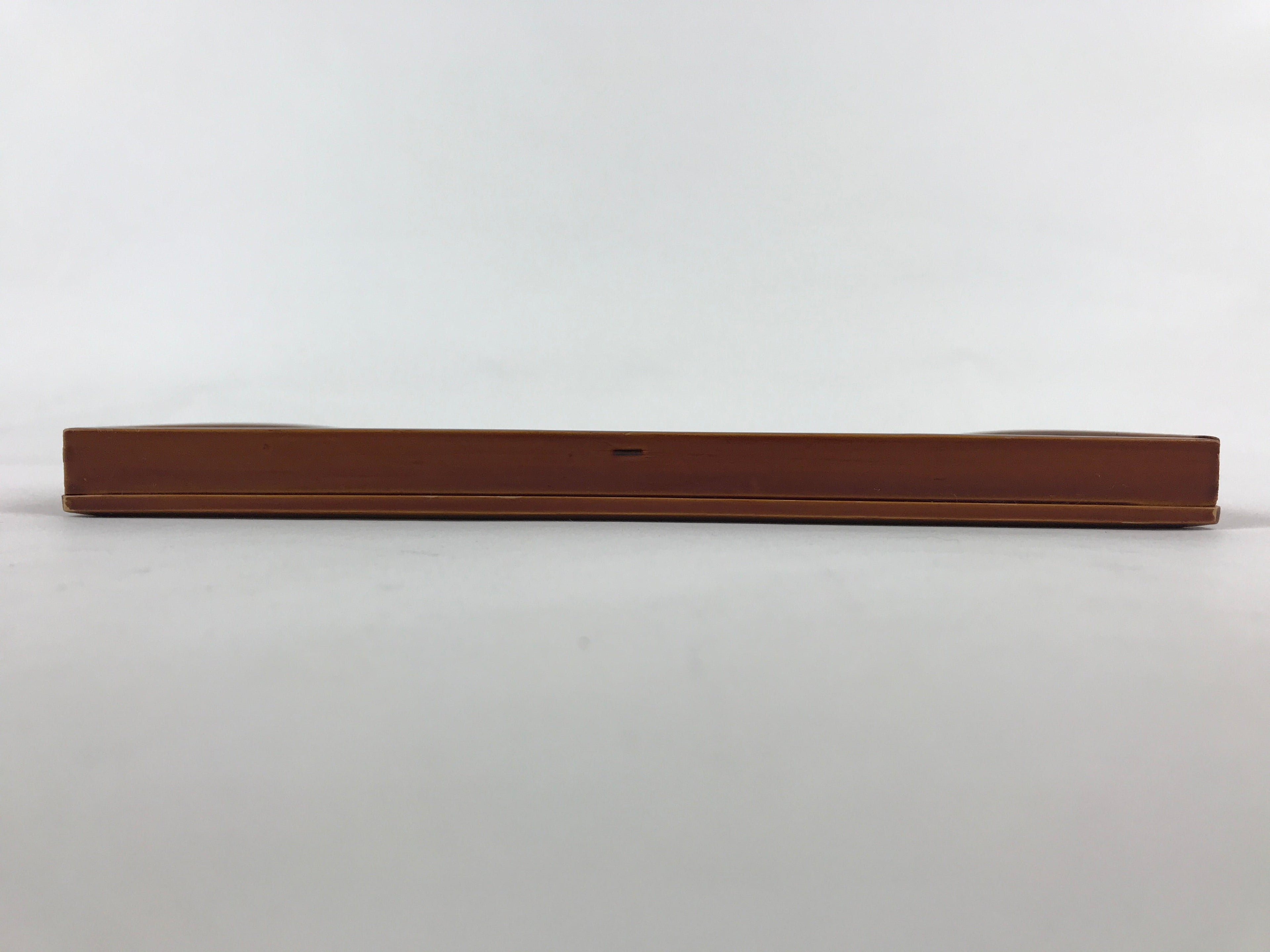Japanese Lacquered Wooden Serving Tray Vtg Shunkei Obon Brown Square UR877