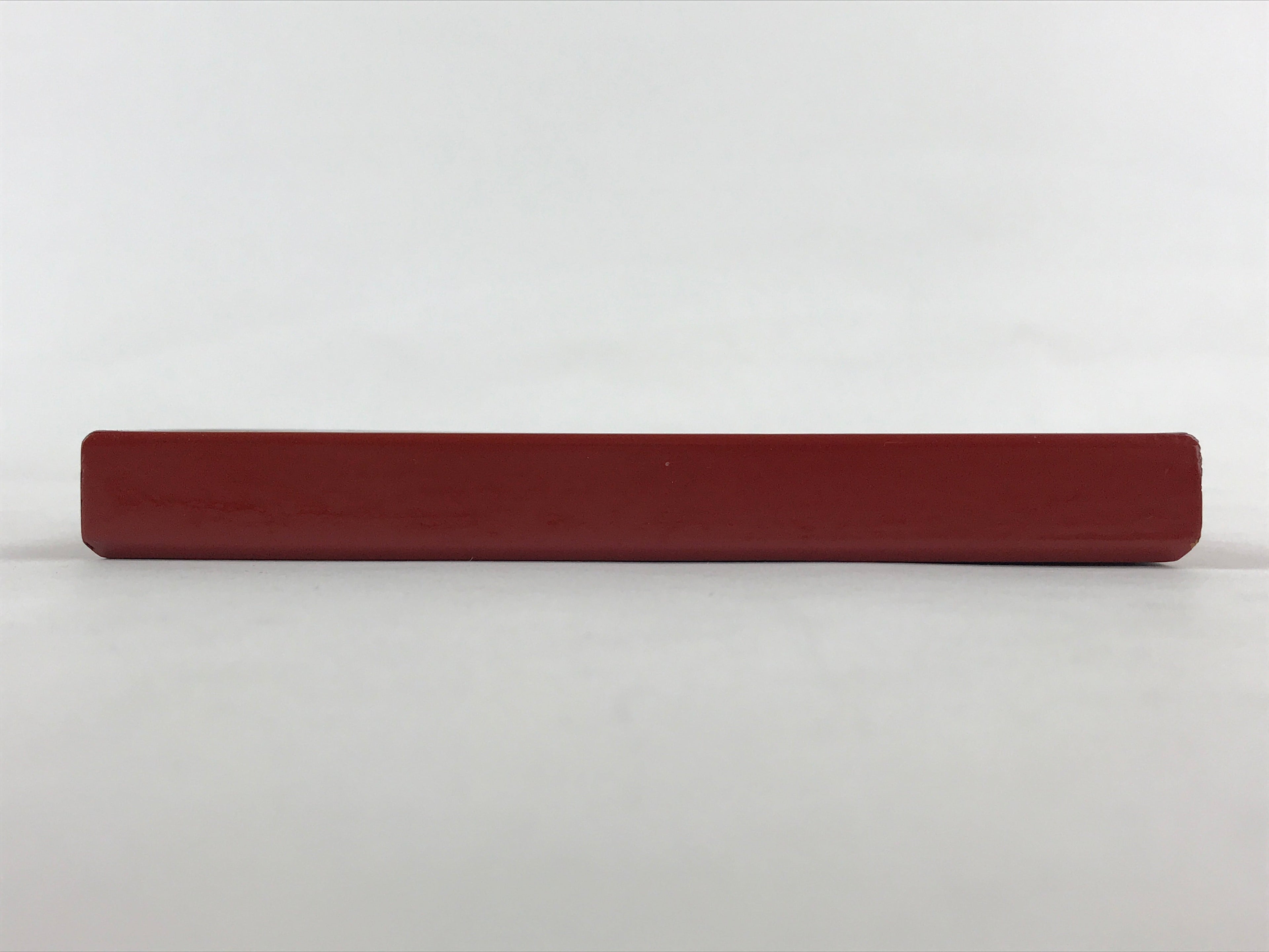 Japanese Lacquered Wooden Serving Tray Vtg Small Obon Red Weave Pattern UR893