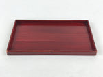Japanese Lacquered Wooden Serving Tray Vtg Small Shunkei Nuri Obon Red UR892