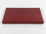 Japanese Lacquered Wooden Serving Tray Vtg Small Shunkei Nuri Obon Red UR892