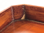Japanese Lacquered Wooden Serving Tray Vtg Square Obon Brown Black UR970