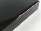 Japanese Lacquered Wooden Serving Tray Vtg Square Obon Dark Brown UR964