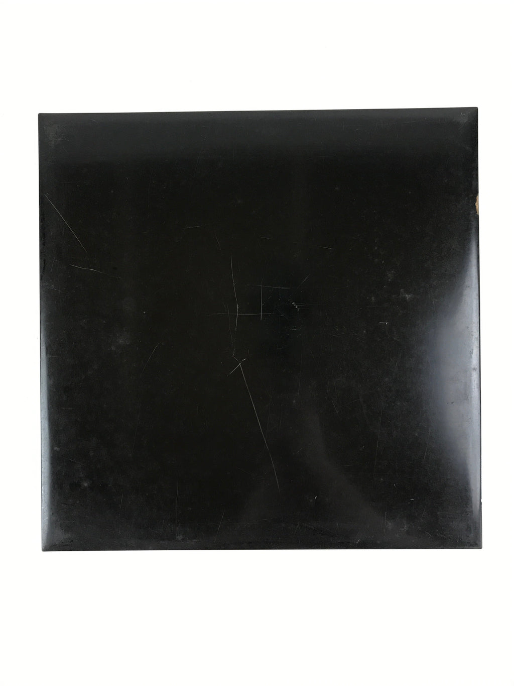 Japanese Lacquered Wooden Serving Tray Vtg Square Obon Dark Brown UR964
