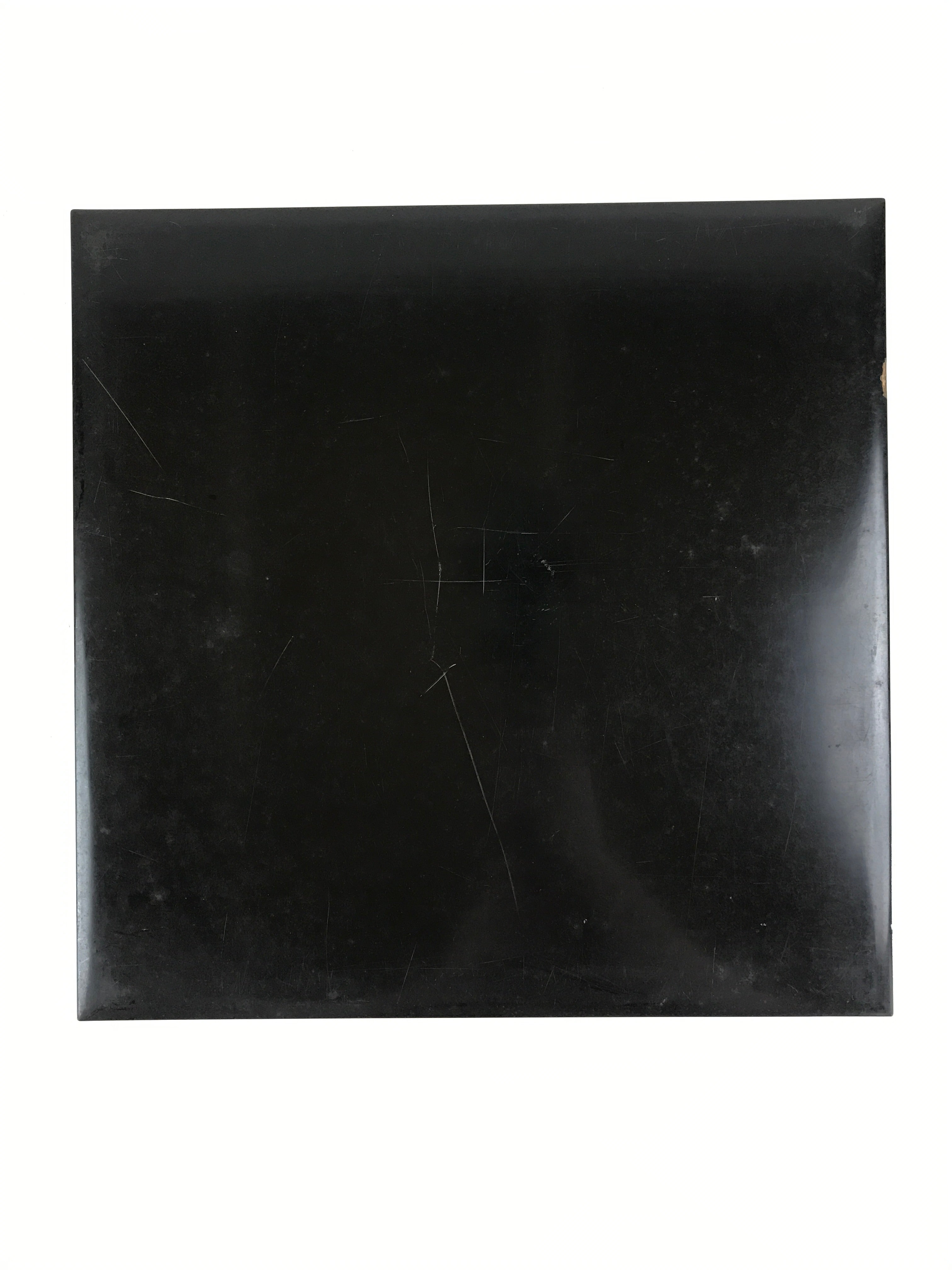 Japanese Lacquered Wooden Serving Tray Vtg Square Obon Dark Brown UR964
