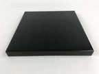 Japanese Lacquered Wooden Serving Tray Vtg Square Obon Dark Brown UR964