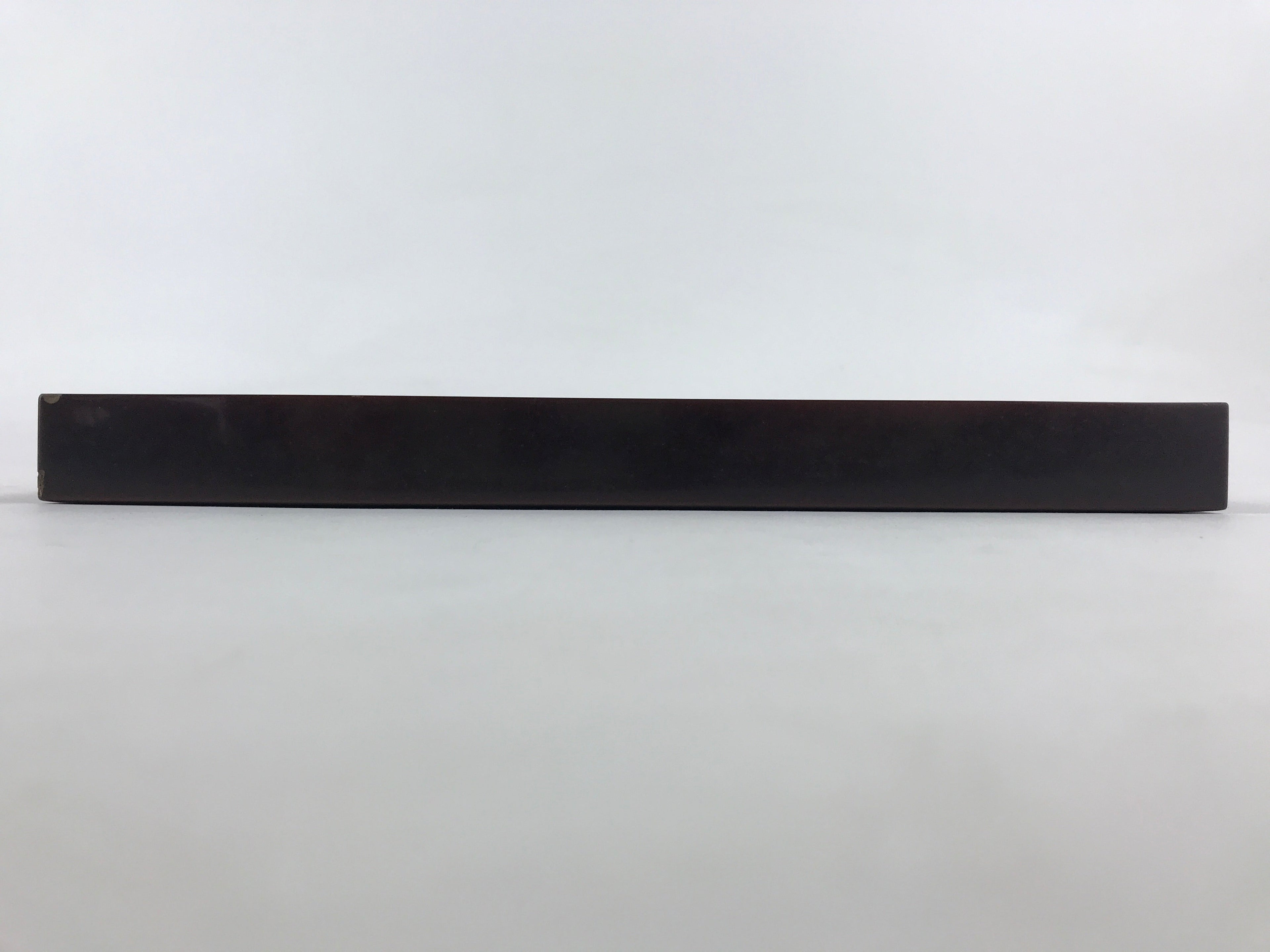 Japanese Lacquered Wooden Serving Tray Vtg Square Obon Dark Brown UR964