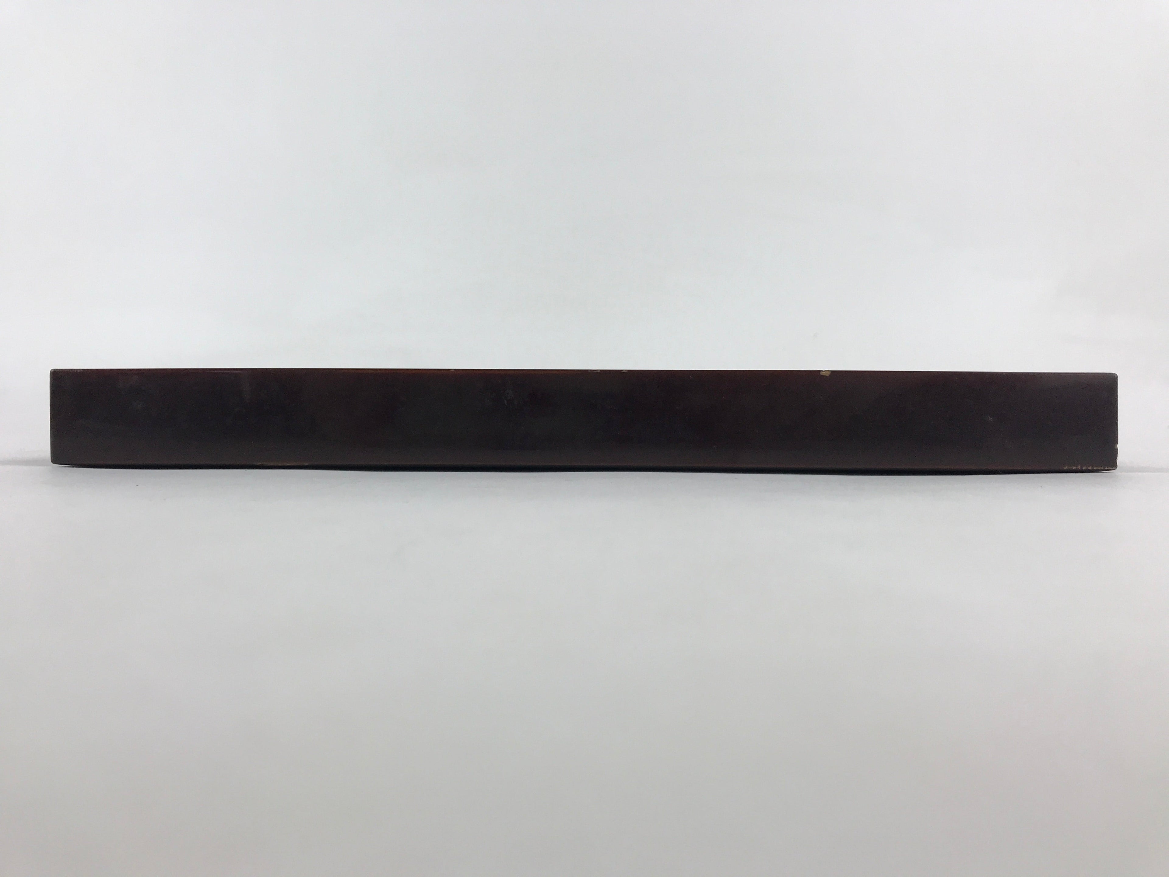 Japanese Lacquered Wooden Serving Tray Vtg Square Obon Dark Brown UR964