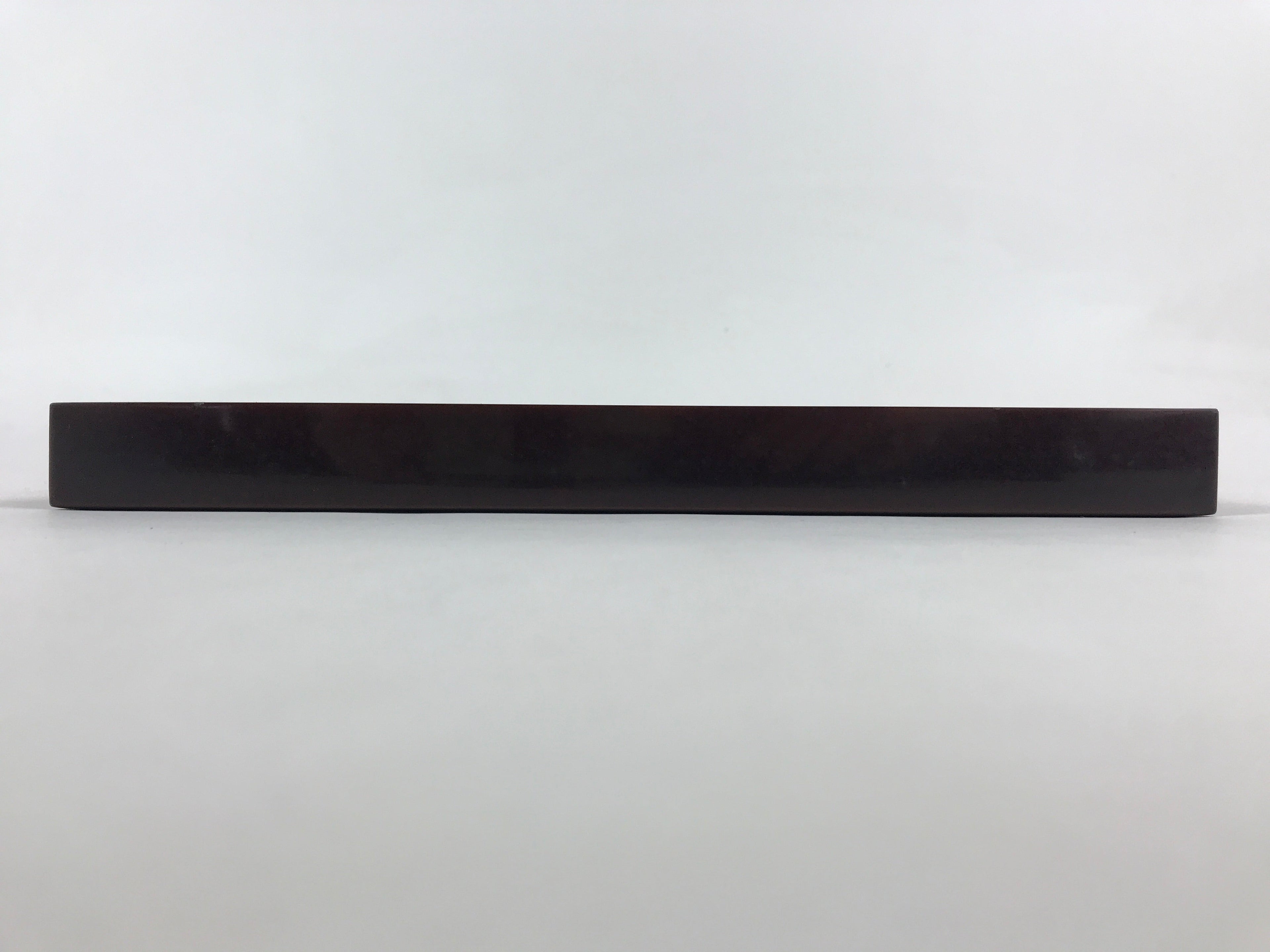 Japanese Lacquered Wooden Serving Tray Vtg Square Obon Dark Brown UR964