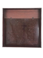 Japanese Lacquered Wooden Serving Tray Vtg Square Obon Dark Brown UR965
