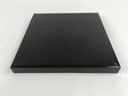 Japanese Lacquered Wooden Serving Tray Vtg Square Obon Dark Brown UR965