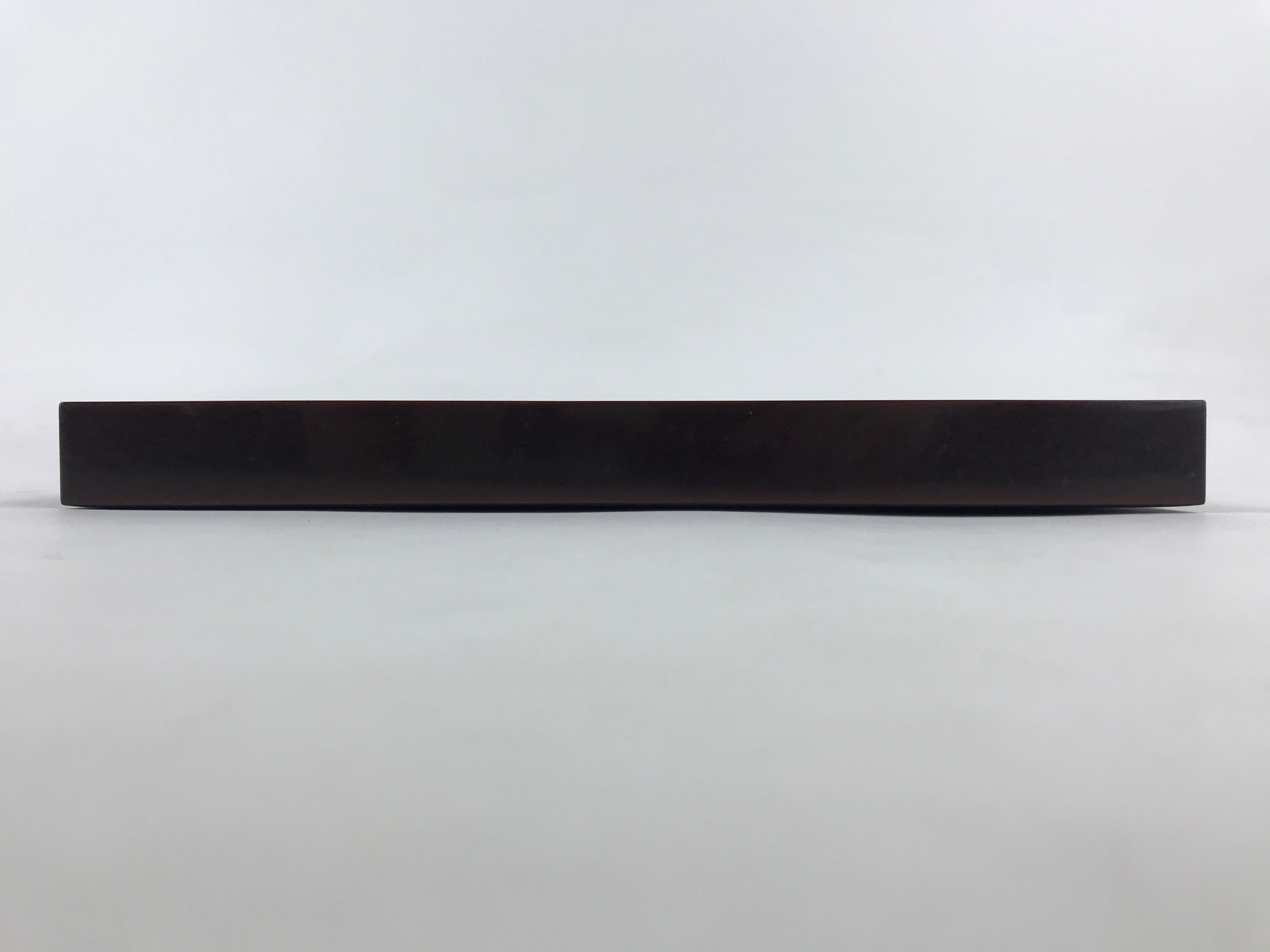 Japanese Lacquered Wooden Serving Tray Vtg Square Obon Dark Brown UR965