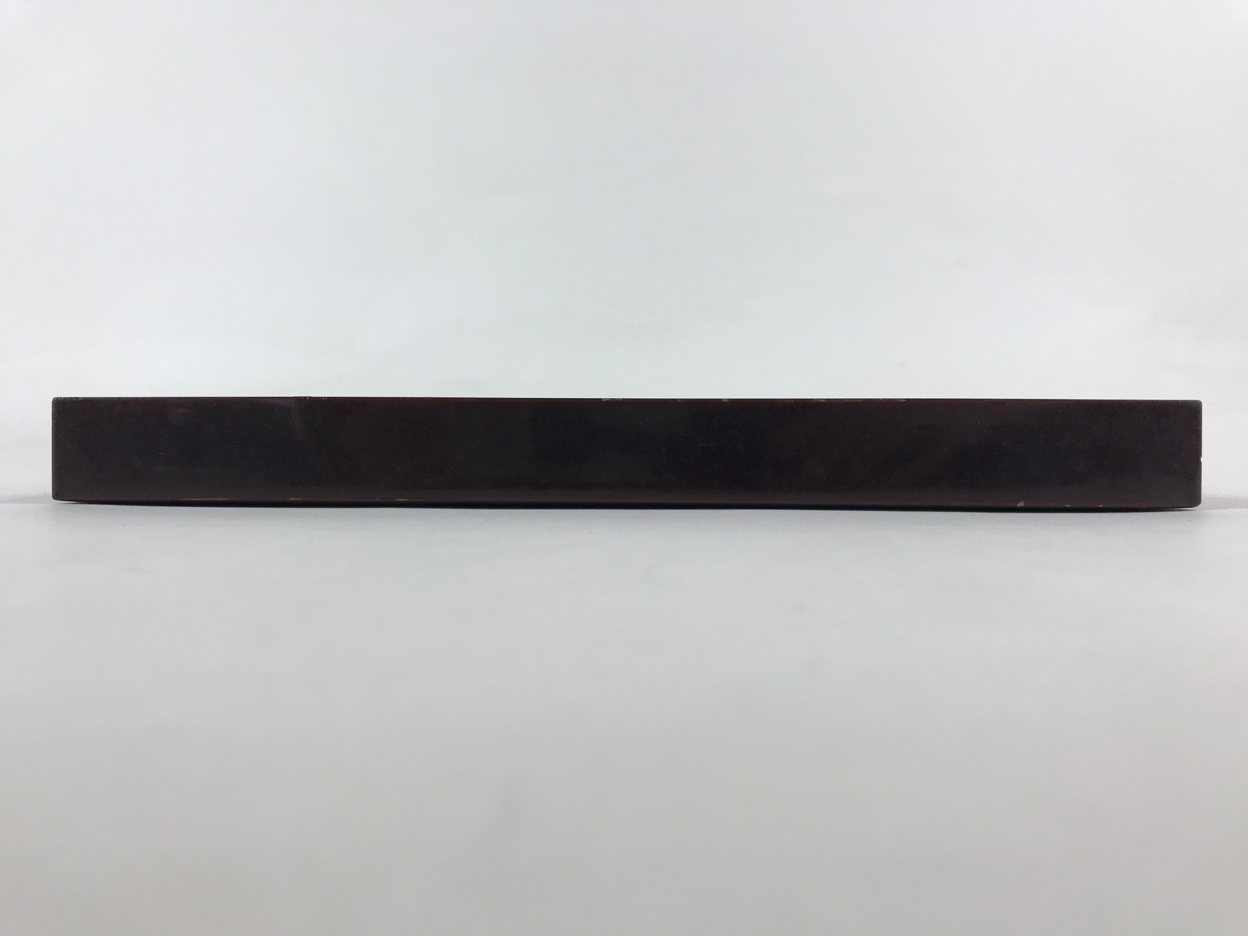 Japanese Lacquered Wooden Serving Tray Vtg Square Obon Dark Brown UR966