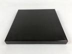 Japanese Lacquered Wooden Serving Tray Vtg Square Obon Dark Brown UR967
