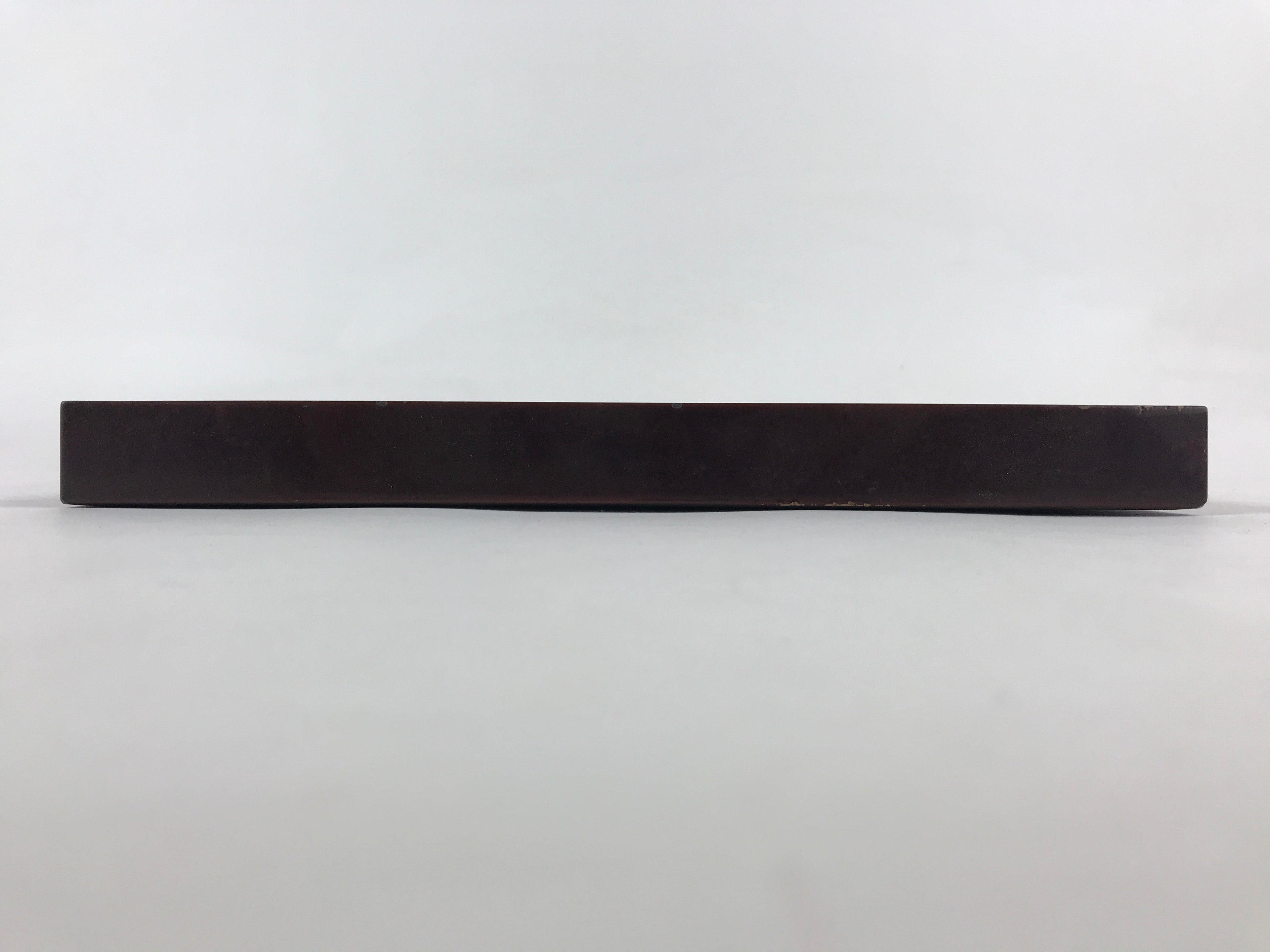 Japanese Lacquered Wooden Serving Tray Vtg Square Obon Dark Brown UR967