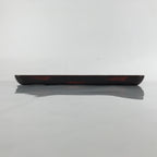 Japanese Lacquered Wooden Serving Tray Vtg Wajima Obon Square Brown Black L159