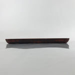 Japanese Lacquered Wooden Serving Tray Vtg Wajima Obon Square Brown Black L162