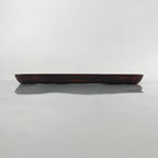 Japanese Lacquered Wooden Serving Tray Vtg Wajima Obon Square Brown Black L162