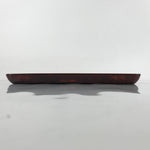 Japanese Lacquered Wooden Serving Tray Vtg Wajima Obon Square Brown Black L164