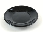 Japanese Lacquered Wooden Small Plate Kozara Vtg Chataku Saucer Round Black L56