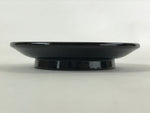 Japanese Lacquered Wooden Small Plate Kozara Vtg Chataku Saucer Round Black L57