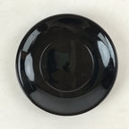 Japanese Lacquered Wooden Small Plate Kozara Vtg Chataku Saucer Round Black L58