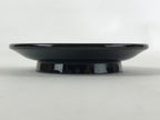 Japanese Lacquered Wooden Small Plate Kozara Vtg Chataku Saucer Round Black L60