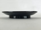 Japanese Lacquered Wooden Small Plate Kozara Vtg Chataku Saucer Round Black L63
