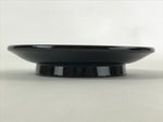 Japanese Lacquered Wooden Small Plate Kozara Vtg Chataku Saucer Round Black L63