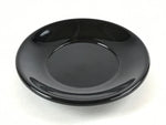 Japanese Lacquered Wooden Small Plate Kozara Vtg Chataku Saucer Round Black L64