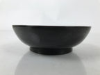 Japanese Lacquered Wooden Small Plate Mamezara Vtg Dish Round Black Red L400