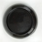 Japanese Lacquered Wooden Small Plate Mamezara Vtg Dish Round Black Red L400