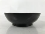 Japanese Lacquered Wooden Small Plate Mamezara Vtg Dish Round Black Red L402