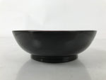 Japanese Lacquered Wooden Small Plate Mamezara Vtg Dish Round Black Red L402