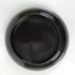 Japanese Lacquered Wooden Small Plate Mamezara Vtg Dish Round Black Red L402