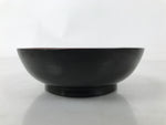 Japanese Lacquered Wooden Small Plate Mamezara Vtg Dish Round Black Red L403
