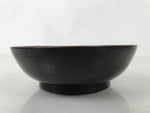 Japanese Lacquered Wooden Small Plate Mamezara Vtg Dish Round Black Red L403