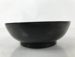 Japanese Lacquered Wooden Small Plate Mamezara Vtg Dish Round Black Red L403
