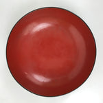 Japanese Lacquered Wooden Small Plate Mamezara Vtg Dish Round Black Red L403