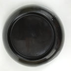 Japanese Lacquered Wooden Small Plate Mamezara Vtg Dish Round Black Red L403