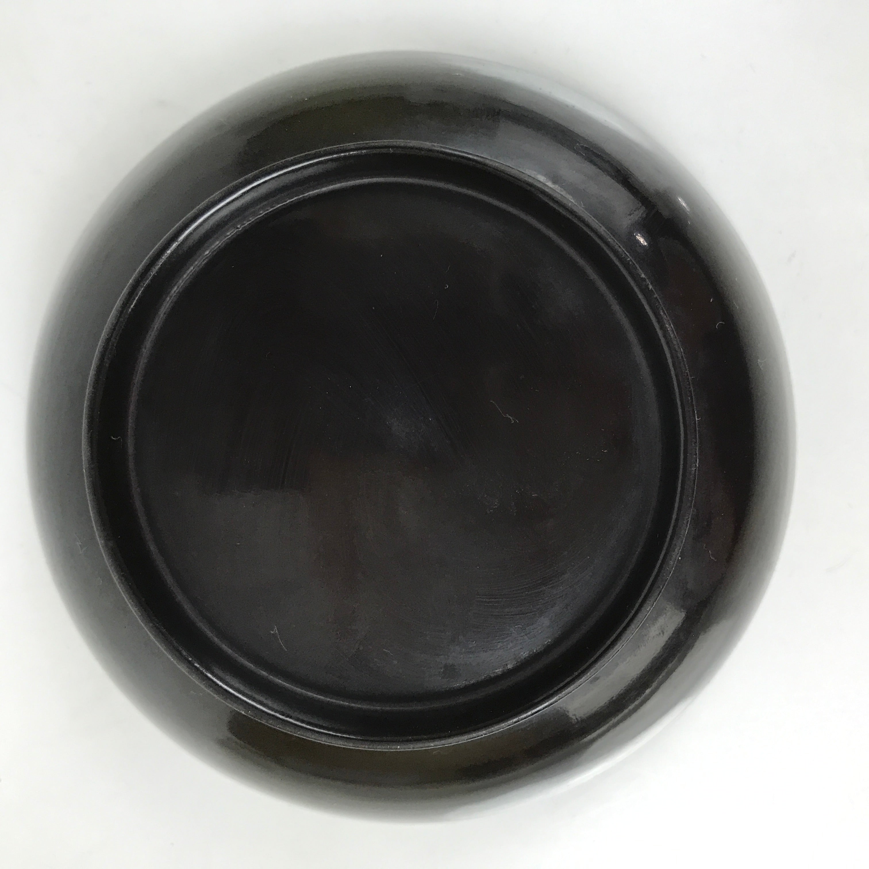 Japanese Lacquered Wooden Small Plate Mamezara Vtg Dish Round Black Red L403