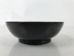 Japanese Lacquered Wooden Small Plate Mamezara Vtg Dish Round Black Red L404