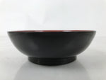 Japanese Lacquered Wooden Small Plate Mamezara Vtg Dish Round Black Red L404