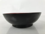 Japanese Lacquered Wooden Small Plate Mamezara Vtg Dish Round Black Red L405