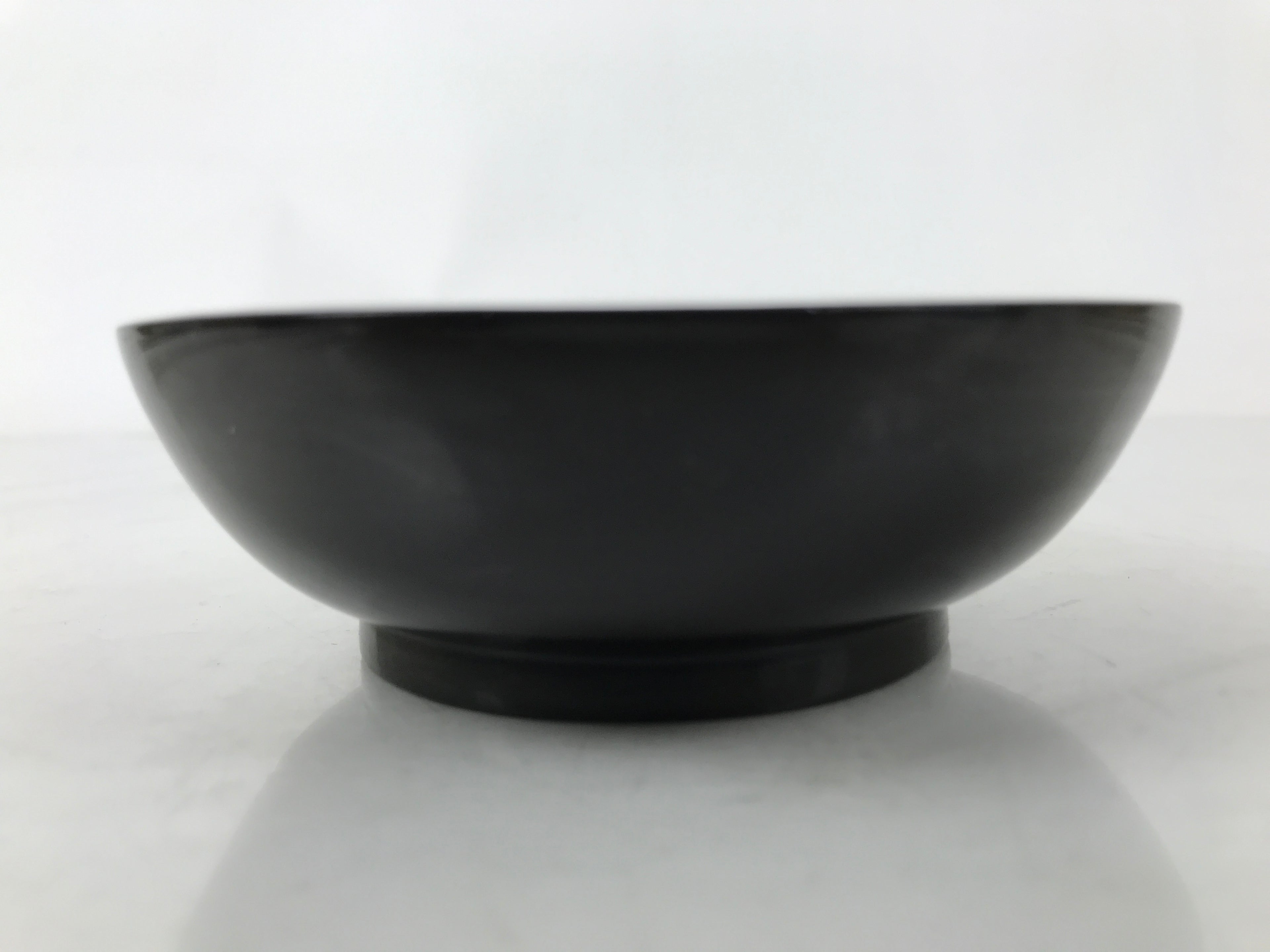 Japanese Lacquered Wooden Small Plate Mamezara Vtg Dish Round Black Red L406