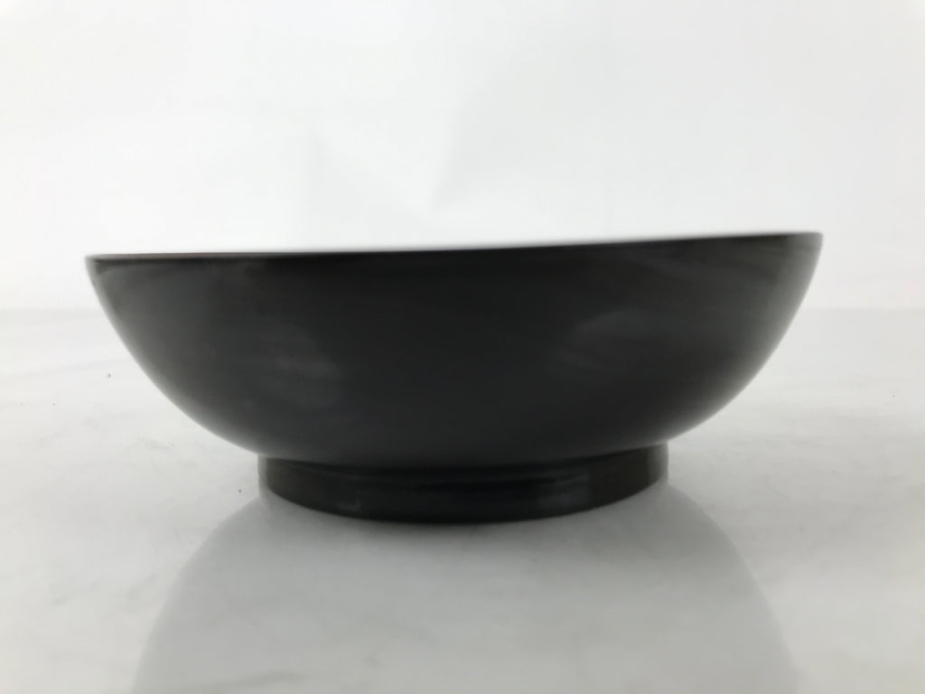 Japanese Lacquered Wooden Small Plate Mamezara Vtg Dish Round Black Red L406
