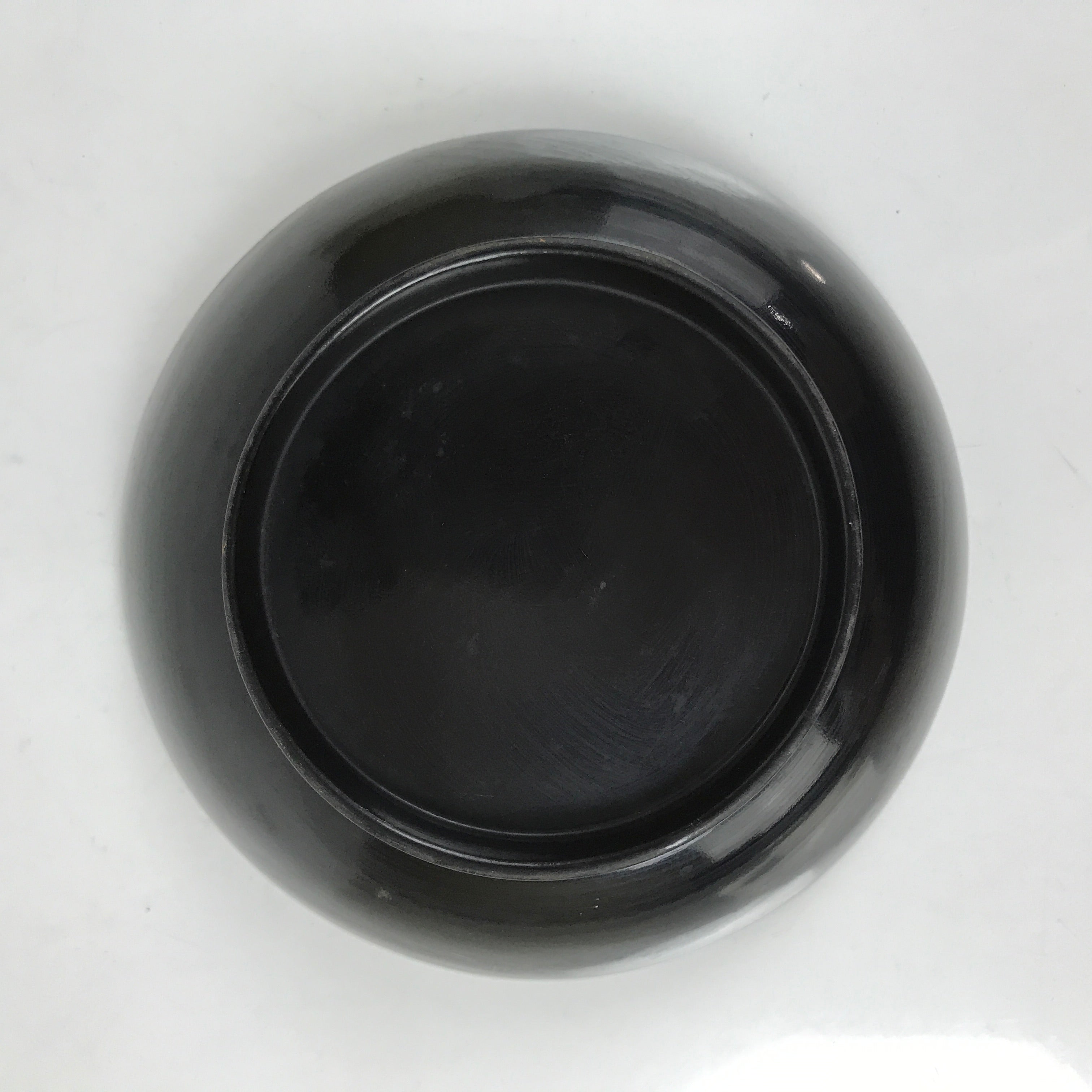 Japanese Lacquered Wooden Small Plate Mamezara Vtg Dish Round Black Red L407