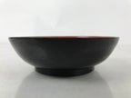 Japanese Lacquered Wooden Small Plate Mamezara Vtg Dish Round Black Red L408